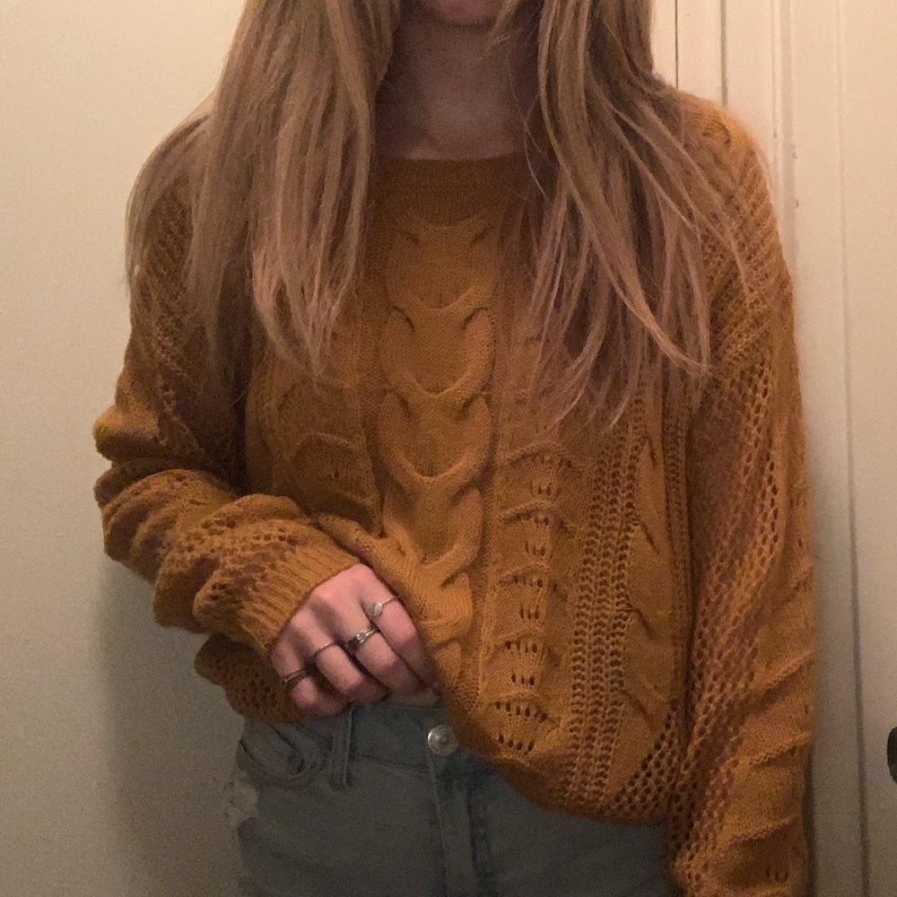 deep yellow sweater